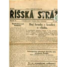 Říšská stráž (28.3.1928) - Ústřední deník Národní obce fašistické (staré noviny, fašisté, 1. republika)