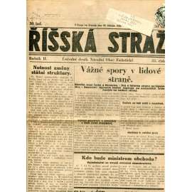 Říšská stráž (29.3.1928) - Ústřední deník Národní obce fašistické (staré noviny, fašisté, 1. republika)