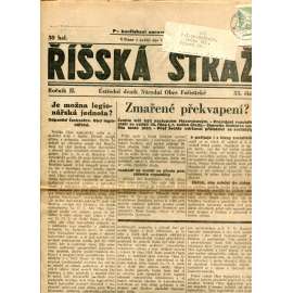 Říšská stráž (1.4.1928) - Ústřední deník Národní obce fašistické (staré noviny, fašisté, 1. republika)