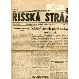 Říšská stráž (4.4.1928) - Ústřední deník Národní obce fašistické (staré noviny, fašisté, 1. republika)
