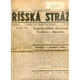 Říšská stráž (7.4.1928) - Ústřední deník Národní obce fašistické (staré noviny, fašisté, 1. republika)