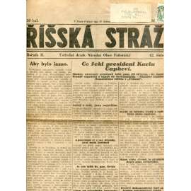 Říšská stráž (10.4.1928) - Ústřední deník Národní obce fašistické (staré noviny, fašisté, 1. republika)