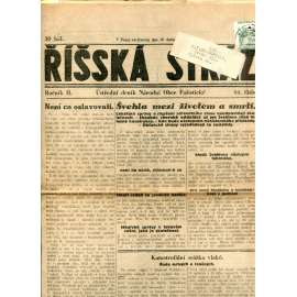 Říšská stráž (12.4.1928) - Ústřední deník Národní obce fašistické (staré noviny, fašisté, 1. republika)