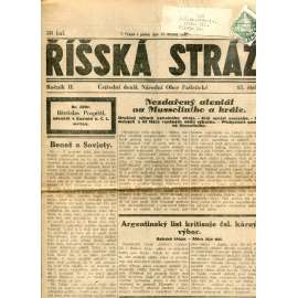 Říšská stráž (13.4.1928) - Ústřední deník Národní obce fašistické (staré noviny, fašisté, 1. republika)