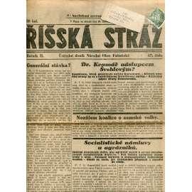 Říšská stráž (18.4.1928) - Ústřední deník Národní obce fašistické (staré noviny, fašisté, 1. republika)