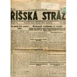 Říšská stráž (19.4.1928) - Ústřední deník Národní obce fašistické (staré noviny, fašisté, 1. republika)