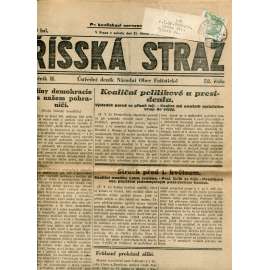 Říšská stráž (21.4.1928) - Ústřední deník Národní obce fašistické (staré noviny, fašisté, 1. republika)