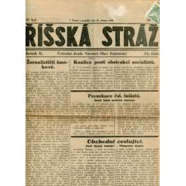 Říšská stráž (23.4.1928) - Ústřední deník Národní obce fašistické (staré noviny, fašisté, 1. republika)