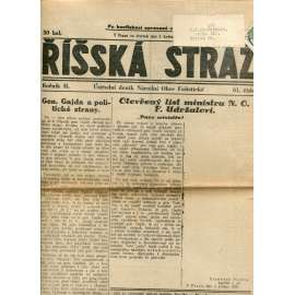 Říšská stráž (3.5.1928) - Ústřední deník Národní obce fašistické (staré noviny, fašisté, 1. republika)