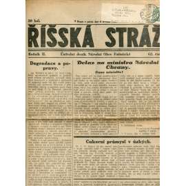 Říšská stráž (4.5.1928) - Ústřední deník Národní obce fašistické (staré noviny, fašisté, 1. republika)