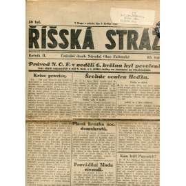 Říšská stráž (5.5.1928) - Ústřední deník Národní obce fašistické (staré noviny, fašisté, 1. republika)
