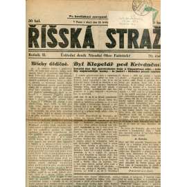 Říšská stráž (15.5.1928) - Ústřední deník Národní obce fašistické (staré noviny, fašisté, 1. republika)