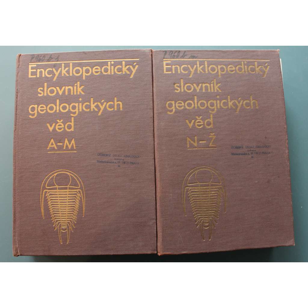 Encyklopedický slovník geologických věd A-M, N-Ž (slovník, geologie, mineralogie, mj. Český masív, Krasové komíny, Vápenec, zlato)