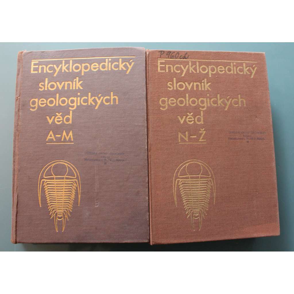 Encyklopedický slovník geologických věd A-M, N-Ž (slovník, geologie, mineralogie, mj. Český masív, Krasové komíny, Vápenec, zlato)