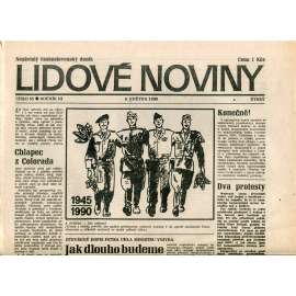Lidové noviny. Nezávislý československý deník (8.5.1990) - noviny