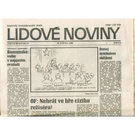 Lidové noviny. Nezávislý československý deník (19.5.1990) - noviny