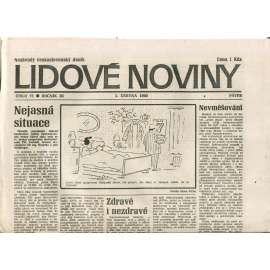 Lidové noviny. Nezávislý československý deník (1.6.1990) - noviny