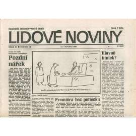Lidové noviny. Nezávislý československý deník (12.6.1990) - noviny