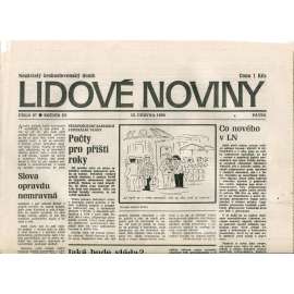 Lidové noviny. Nezávislý československý deník (15.6.1990) - noviny