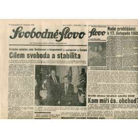 Svobodné slovo. List Československé strany socialistické (20.11.1990) - noviny