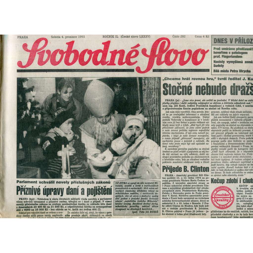 Svobodné slovo (4.12.1993) - noviny