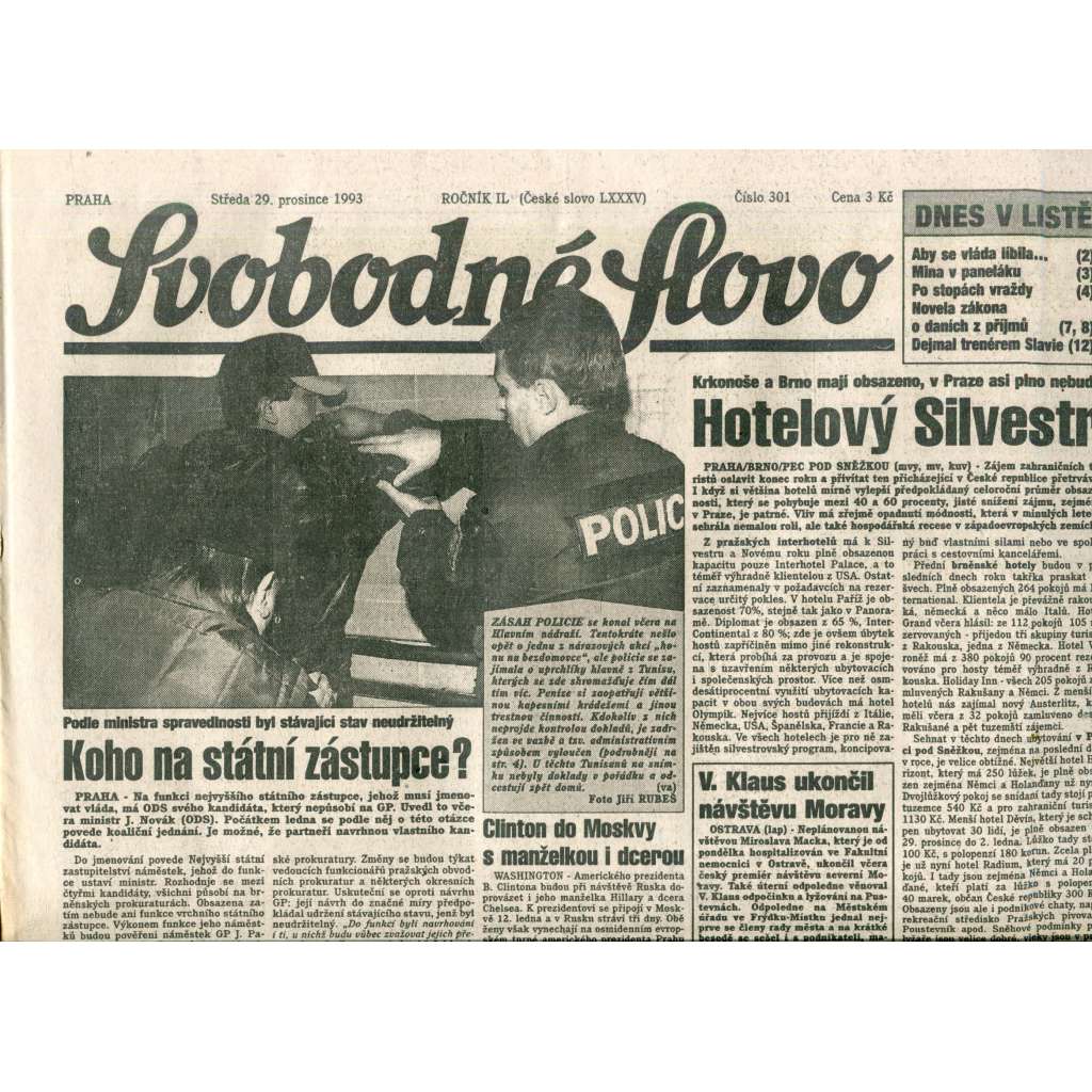 Svobodné slovo (29.12.1993) - noviny Svobodné slovo (29.12.1993) - noviny