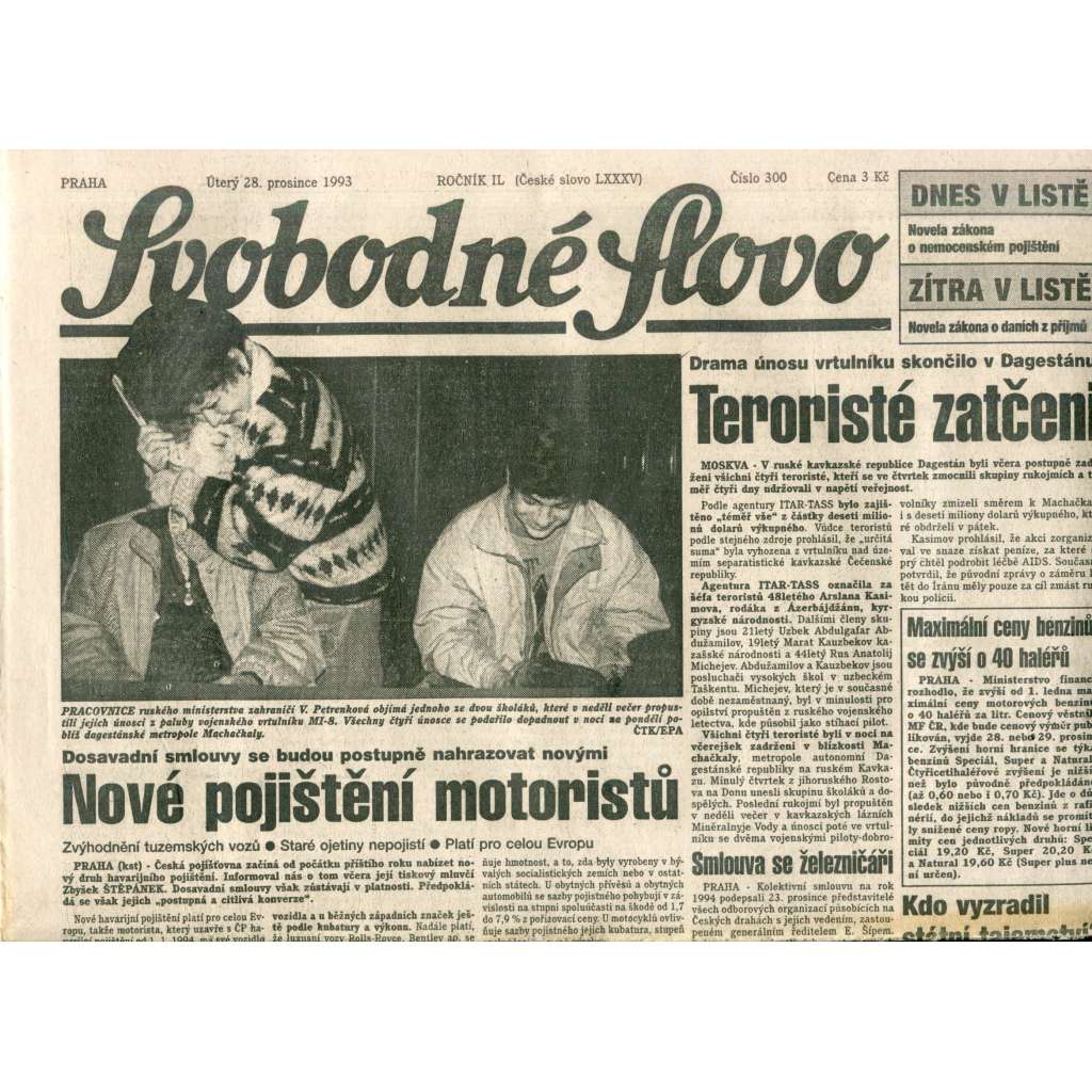 Svobodné slovo (28.12.1993) - noviny Svobodné slovo (28.12.1993) - noviny