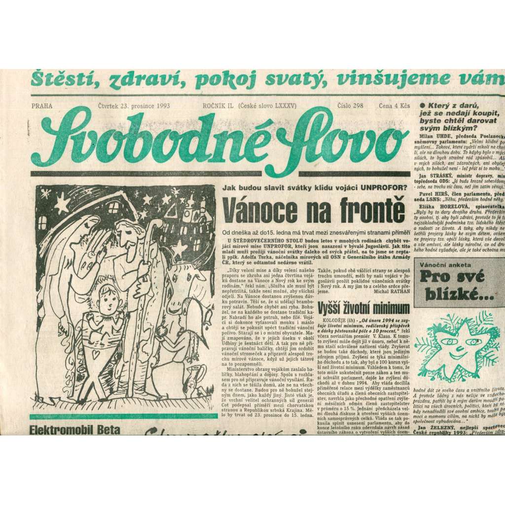 Svobodné slovo (23.12.1993) - noviny Svobodné slovo (23.12.1993) - noviny