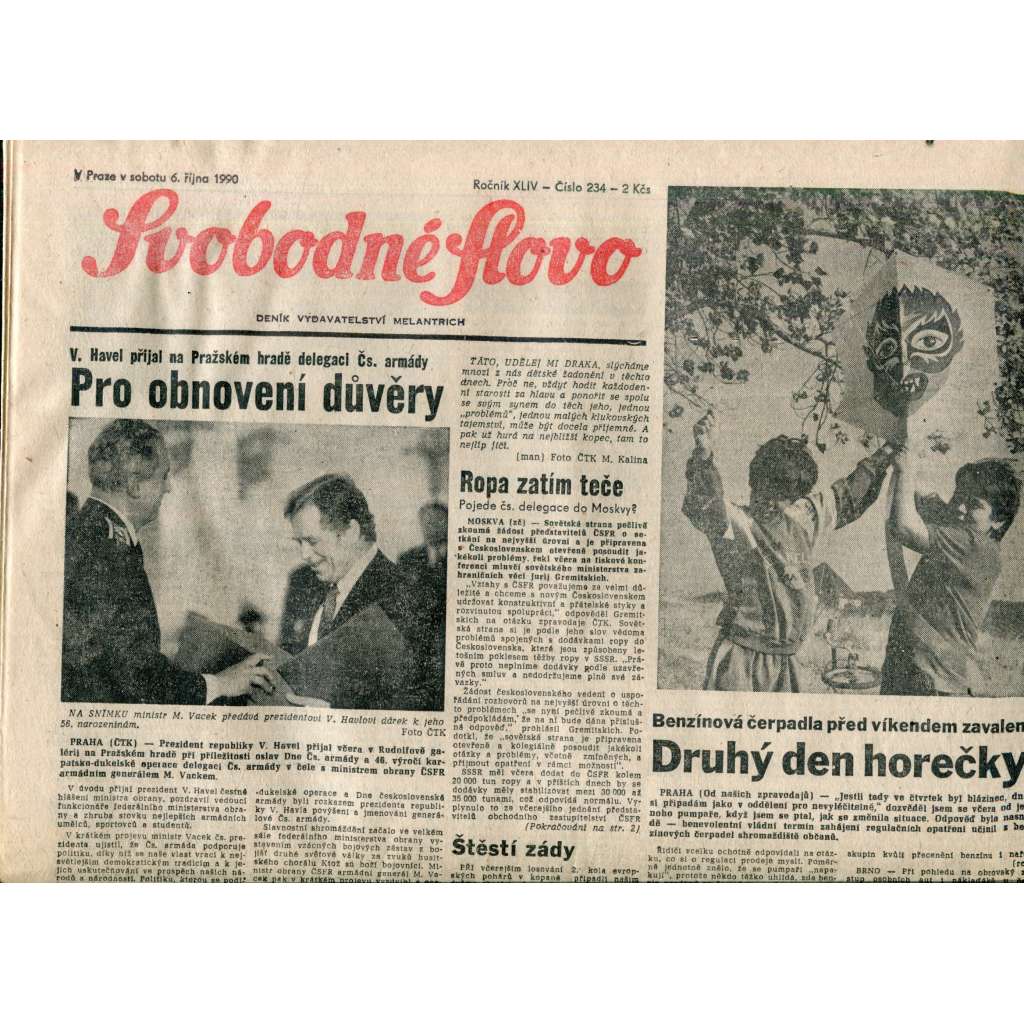 Svobodné slovo (8.10.1990) - noviny