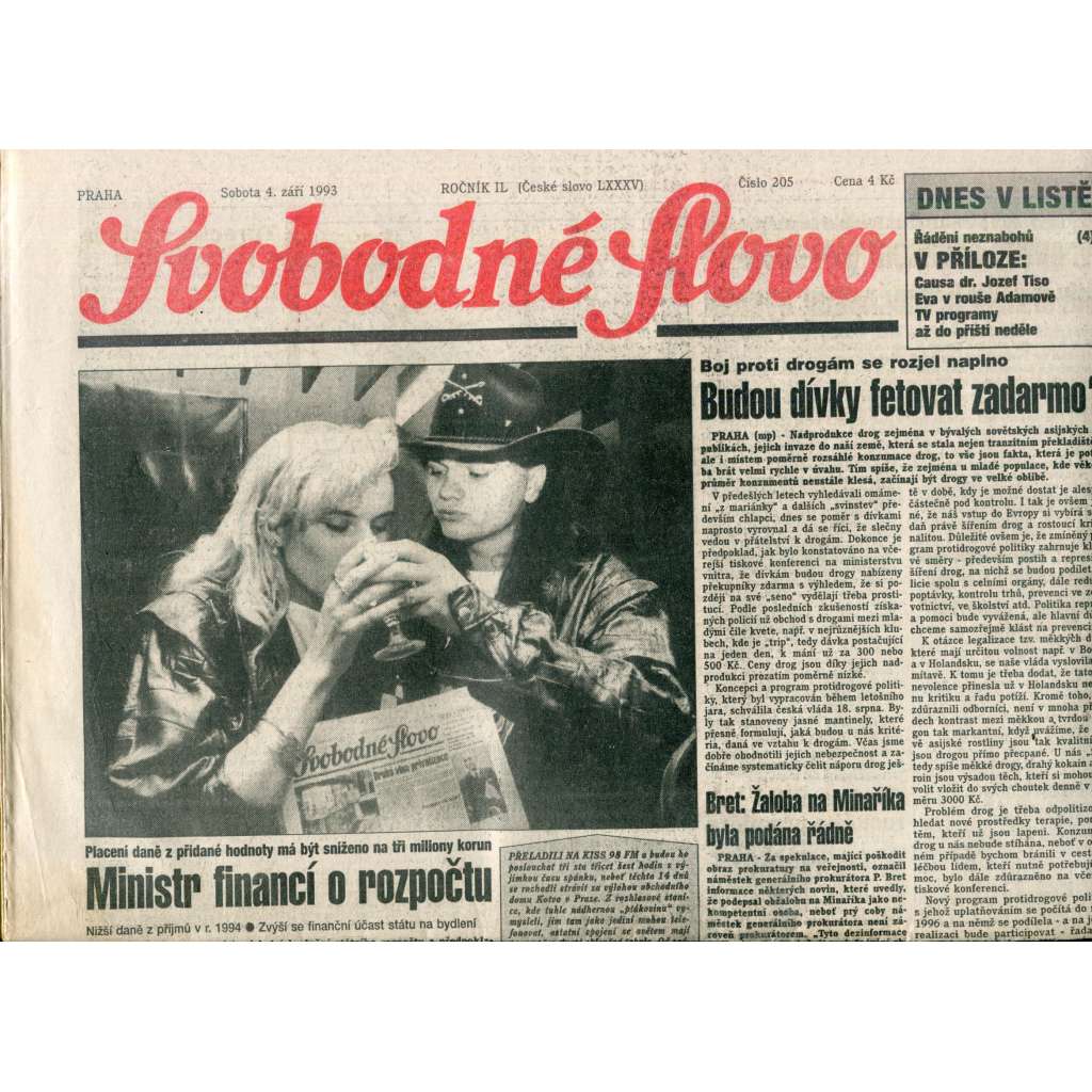 Svobodné slovo (4.9.1993) - noviny