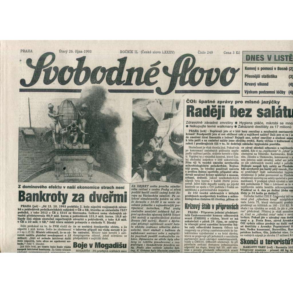 Svobodné slovo (26.10.1993) - noviny