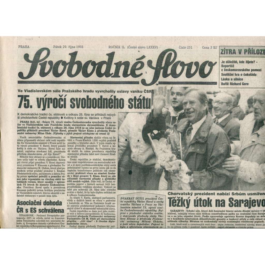 Svobodné slovo (29.10.1993) - noviny