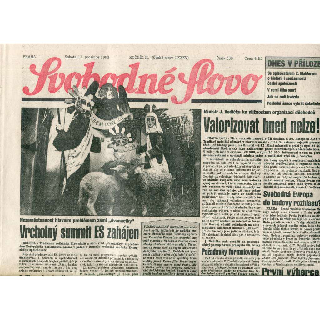 Svobodné slovo (11.12.1993) - noviny
