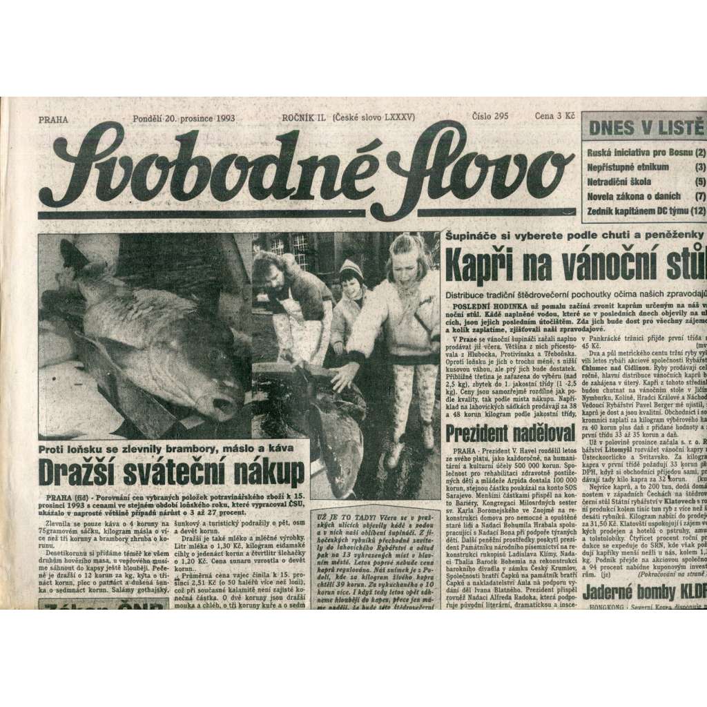 Svobodné slovo (20.12.1993) - noviny