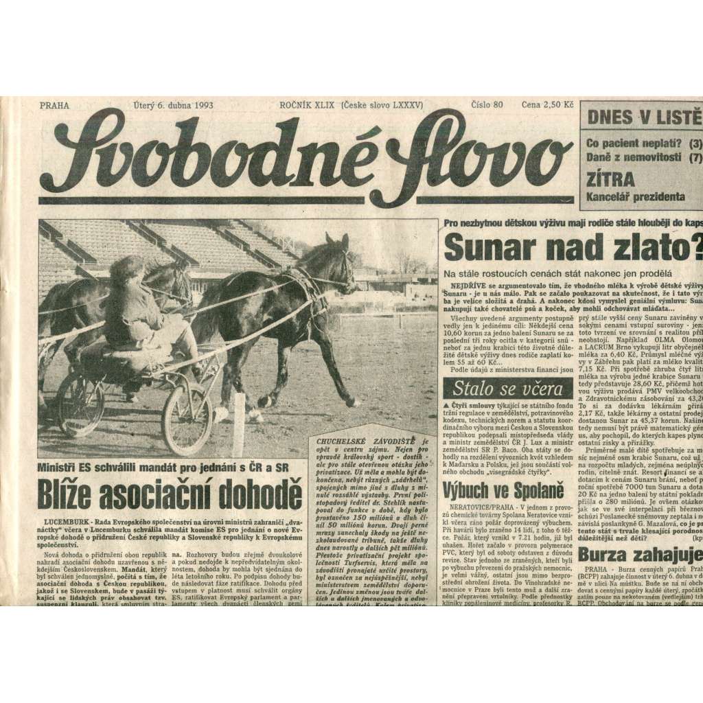 Svobodné slovo (6.4.1993) - noviny