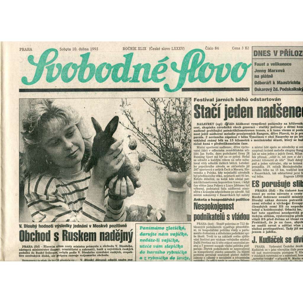 Svobodné slovo (10.4.1993) - noviny