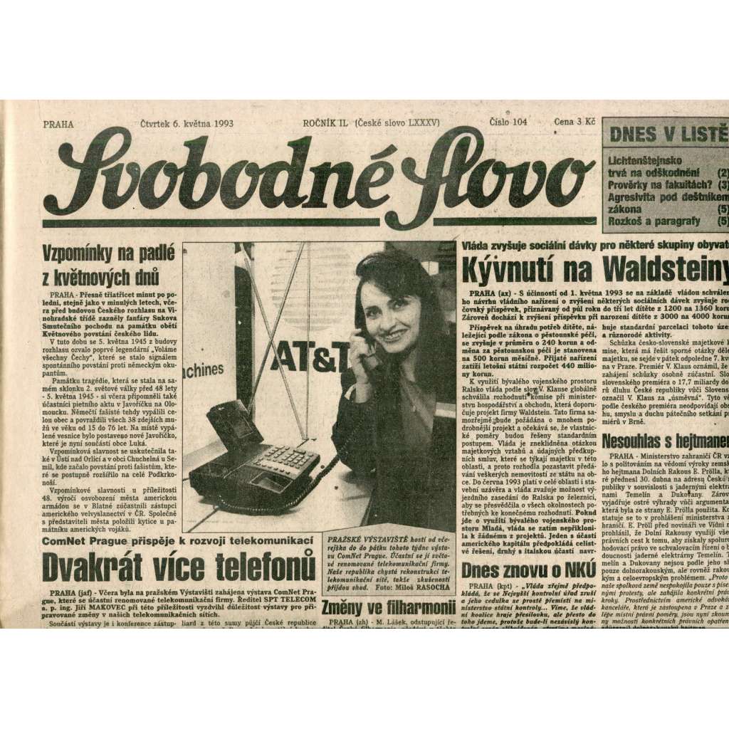 Svobodné slovo (6.5.1993) - noviny