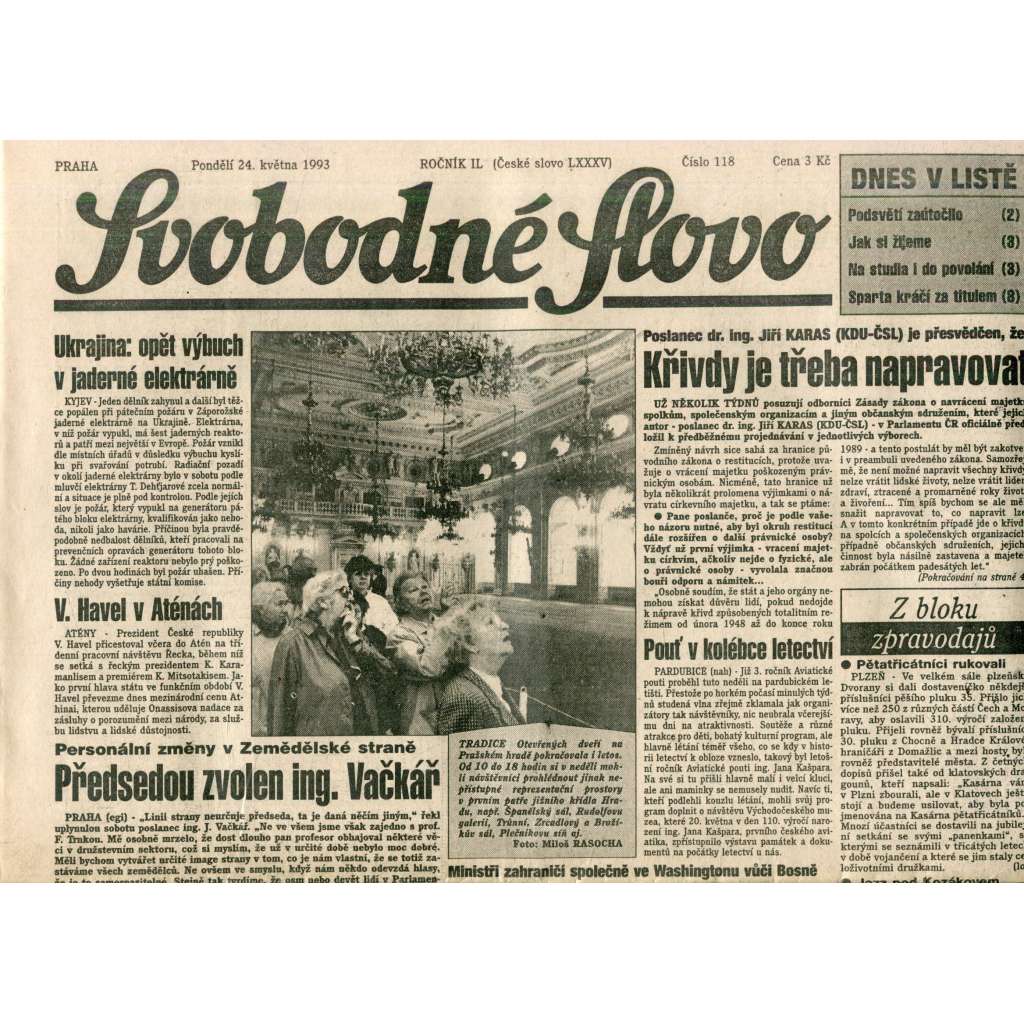 Svobodné slovo (24.5.1993) - noviny Svobodné slovo (24.5.1993) - noviny