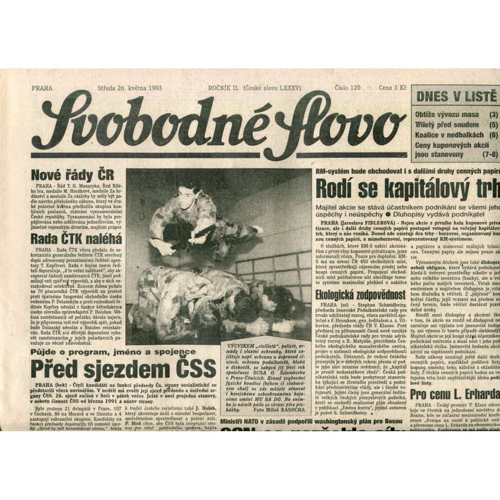 Svobodné slovo (26.5.1993) - noviny Svobodné slovo (26.5.1993) - noviny