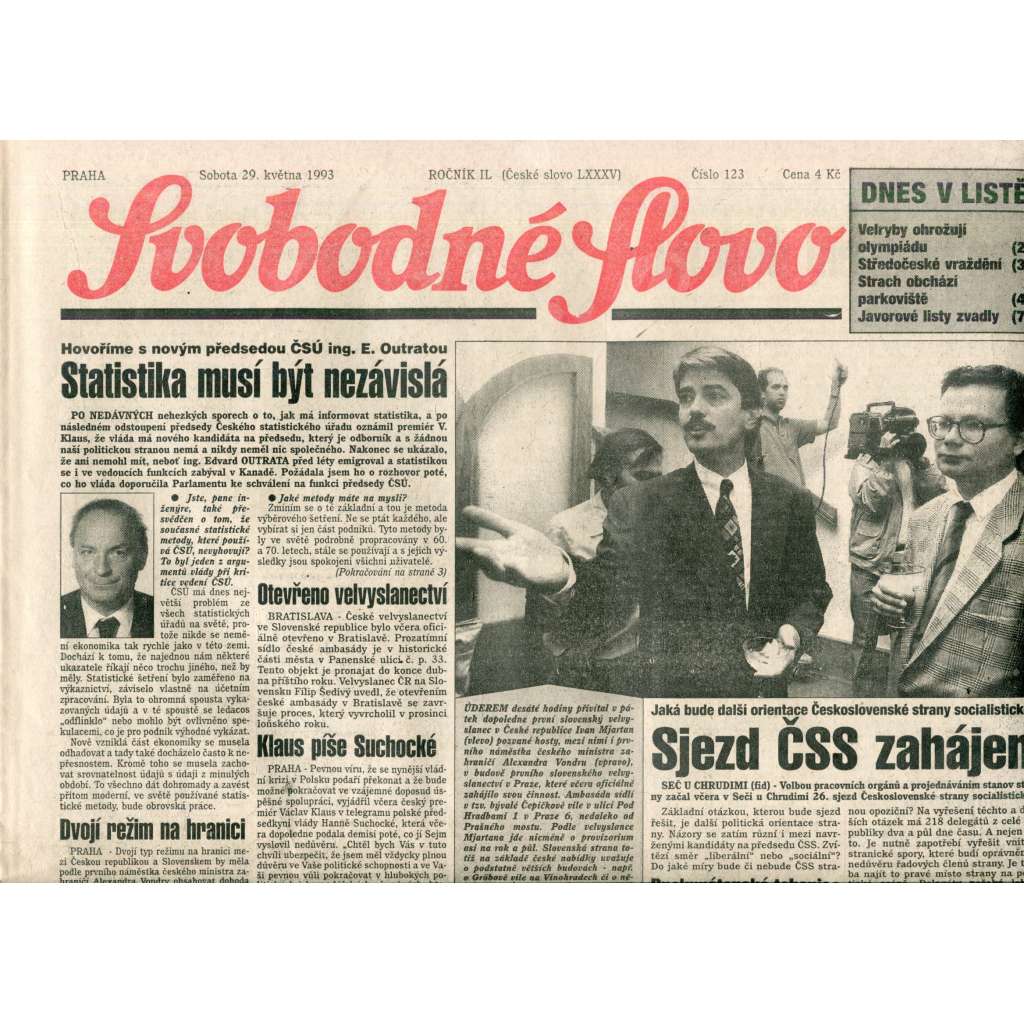 Svobodné slovo (29.5.1993) - noviny Svobodné slovo (29.5.1993) - noviny