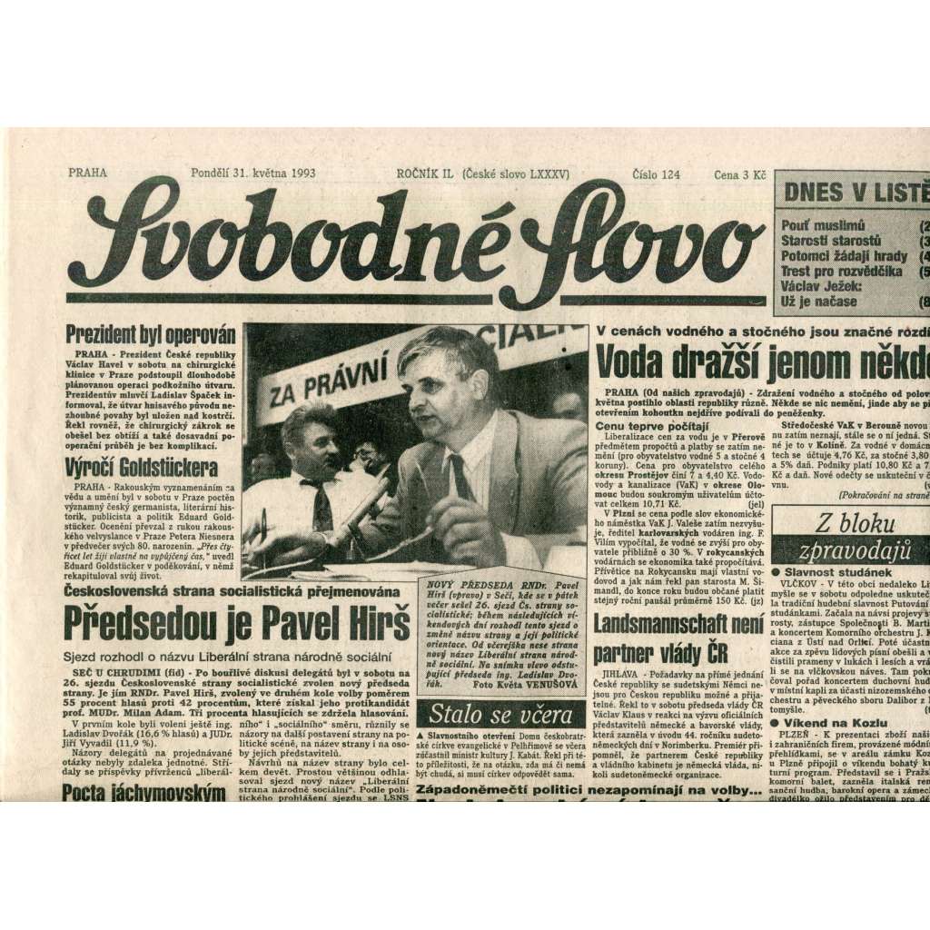 Svobodné slovo (31.5.1993) - noviny Svobodné slovo (31.5.1993) - noviny