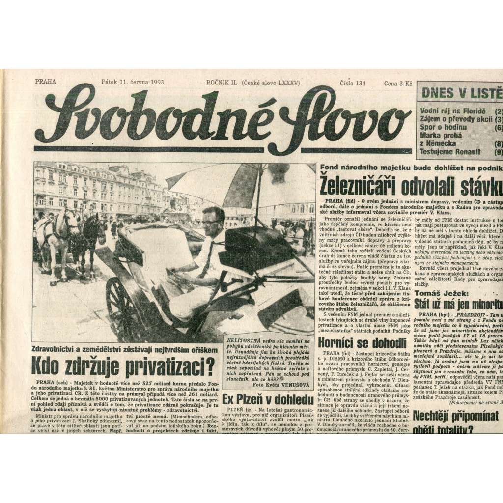 Svobodné slovo (11.6.1993) - noviny