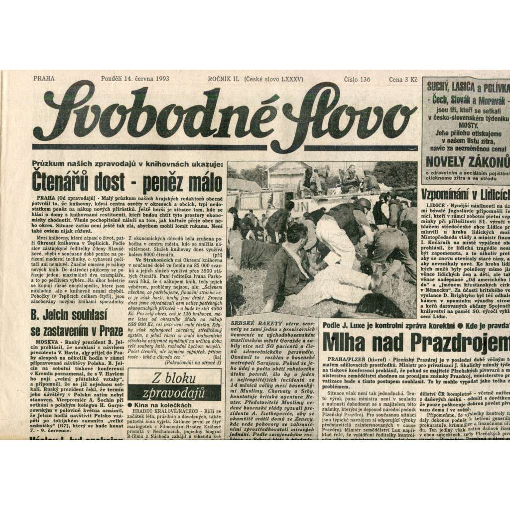 Svobodné slovo (14.6.1993) - noviny