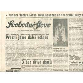 Svobodné slovo (5.12.1991) - noviny