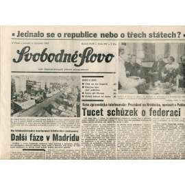 Svobodné slovo (4.11.1991) - noviny