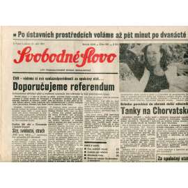 Svobodné slovo (21.9.1991) - noviny