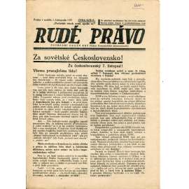 Rudé právo (5.11.1933) - 1. republika, staré noviny (ilegální vydání)