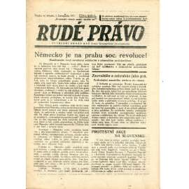 Rudé právo (8.11.1933) - 1. republika, staré noviny (ilegální vydání)