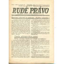 Rudé právo (12.11.1933) - 1. republika, staré noviny (ilegální vydání)