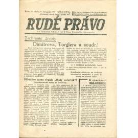 Rudé právo (15.11.1933) - 1. republika, staré noviny (ilegální vydání)